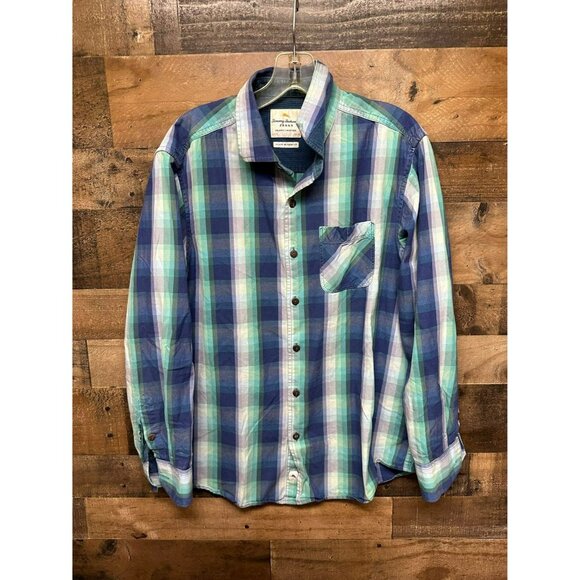 Tommy Bahama Jeans Men's Island Modern Fit‎ Long Sleeve Button Up Size Medium - Picture 1 of 4
